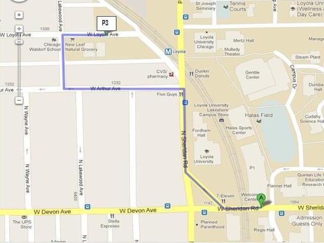 West Loyola Lot Directions